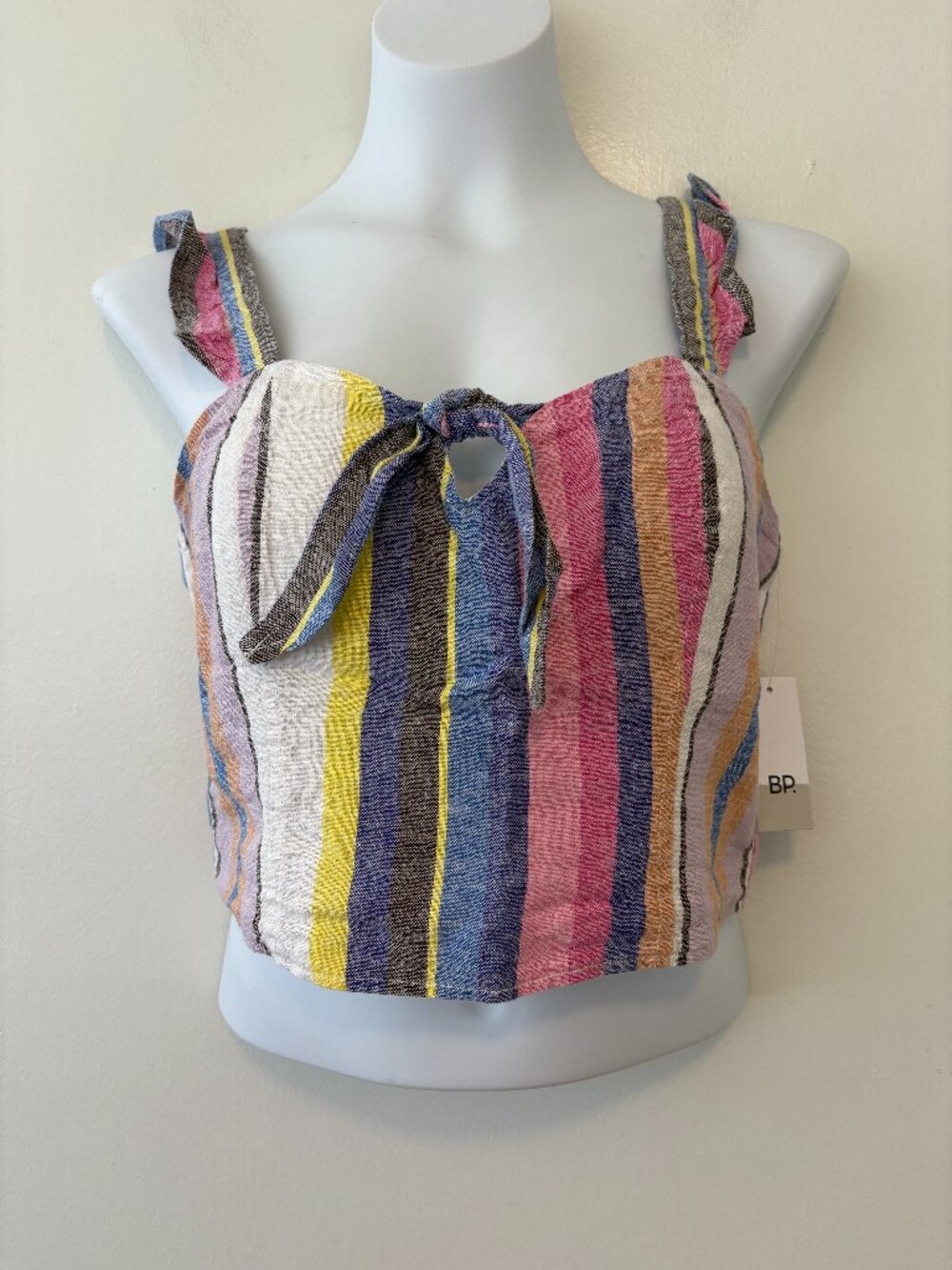 bp Striped Crop Tank Top Womens Medium
